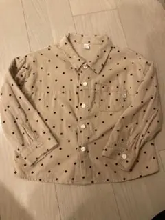 après les cours ドット柄長袖シャツ 110