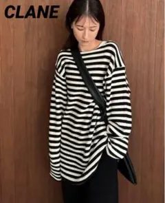 クラネ ルーズヴィンテージロングスリーブ トップス ボーダー