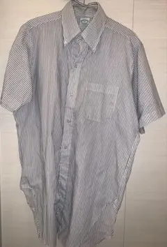 ブルックスブラザーズ　ストライプ ボタンダウン 半袖シャツ