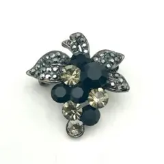 ヴィンテージ ブローチ 葡萄 クリスタルブローチ