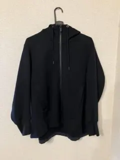 ユニクロ　プラスジェイ　+J 黒 フルジップ フード付きパーカー Mサイズ