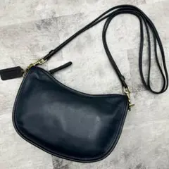 ✨美品✨オールドコーチ　ショルダーバッグ 2way レザー　ネイビー