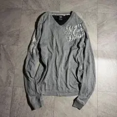 Archive v neck Y2K l/s tee 刺繍 平成 お兄系