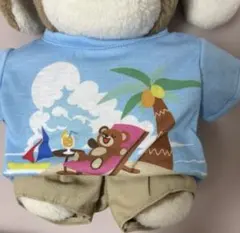 ベアウェア　くまちゃんバカンス柄　Tシャツ　LLサイズのサムネイル