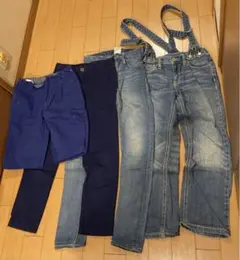 4点GAPサロペット120H&Mスキニーデニム130チノ120ユニクロ120