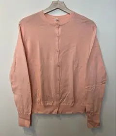 ユニクロ　クルーネックカーディガン　ピンク