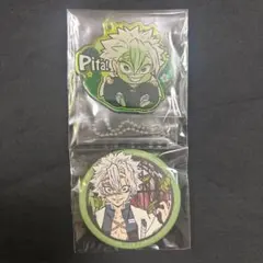 鬼滅の刃 不死川実弥 缶バッジ アクリルキーホルダー 2点セット