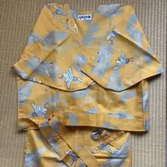 仕立屋甚五郎　二部式　着物　絽　夏用　鶴　黄色　SS 完売品