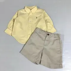 ラルフローレン ボタンダウンシャツとショートパンツ 2点セット売り 80〜