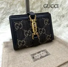 GUCCIジャッキー1961二つ折り財布　デニム GUCCI（グッチ） 二つ折り財布 ジャッキー 1961 カードケース