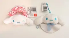 シナモロール2点セットぴょこきゅんストライプシュシュ+てるてるシナモンブルー新品
