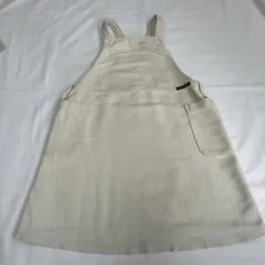 コムサデモード　ジャンバースカート　女の子　130サイズ　デニム生地　白