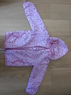 ホットビスケッツ　ピンク花柄フード付きウインドブレーカー