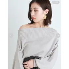 FRAY I.D ボートネックオフショルニットプルオーバー