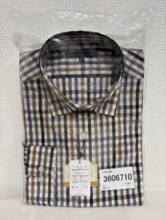 新品・未使用 チェック柄長袖シャツ メンズ