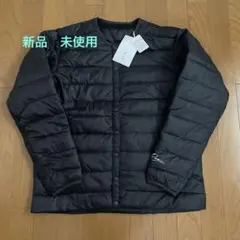 classical elf 袖刺繍入スーパーライト中綿ジャケット　ブラック