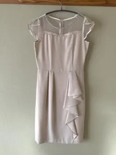 ドレス　パーティードレス　膝丈　ベージュ　発表会ドレス　美品　　GIRL