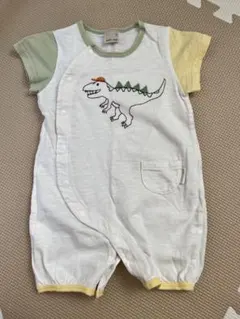 petit main 恐竜刺繍ロンパース　F(50-70)