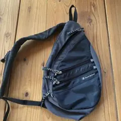 Champion ワンショルダー ボディバッグ ブラック＋グレー