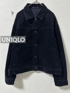 k0045 UNIQLO コーデュロイオーバーサイズジャケット ネイビー