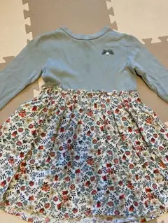 タルティーヌエショコラ　リバティ柄　長袖ワンピース　130