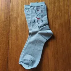 竹久夢二　大正モダンのすてきな靴下　初雪　ソックス