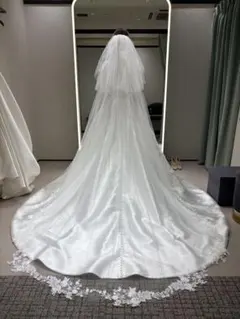 ホワイトウェディングベール （レース）