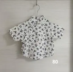 チャイナ風　ブラウス花柄　80㎝