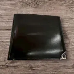 40K dunhill ダンヒル 二つ折り財布 レザー ブラック