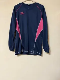 Mizuno ネイビー ピンク 長袖 ウォームアップウェア L バレーボール