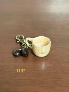 “コーヒーカップ”と“コーヒー豆”・ミニ（桜材）