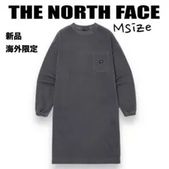 新品⭐️ノースフェイスレディース長袖コンフォートワンピース　グレー　M 韓国限定