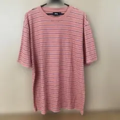 ステューシー STUSSY ボーダー半袖Tシャツ　クルーネック パイル地 赤のサムネイル