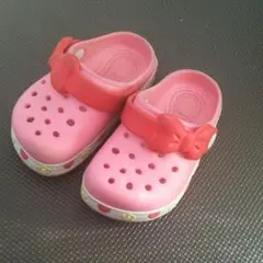 ★2点以上割引★ 女の子　リボン サンダル ピンク 13.0