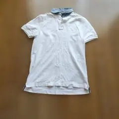 Tommy Hilfiger ポロシャツ M ホワイト/ブルー