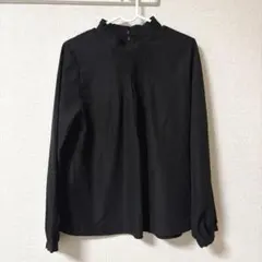 フリルネック 長袖 ブラウス