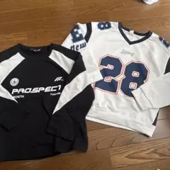 SHEIN ブラック✖️ホワイト長袖Tシャツ 9Y 2点セット