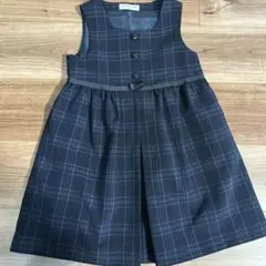 CHOPIN ネイビー系チェック ジャンパースカート