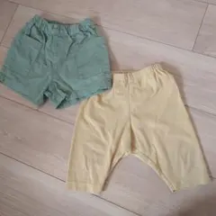 まとめ売りユニクロショートパンツ・七分丈エアリズムパンツセット　サイズ80