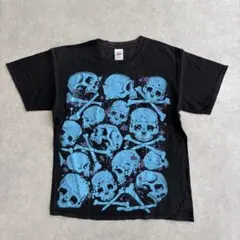s*様 y2k スカル 大判プリント Tシャツ ドクロ パンク ロック 古着
