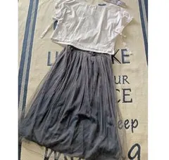 (最終価格) シフォンプリーツロングスカート