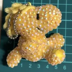 PEANUTS スヌーピー　ウッドストック　ラインストーンぬいぐるみキーホルダー