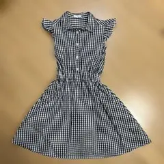チェック柄 半袖ワンピース