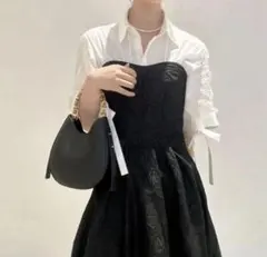 SNIDEL ジャガードベアドッキングワンピース サイズ0 スナイデル ロング丈