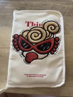 母子手帳ケース ヒスミニ刺繍 ベージュ