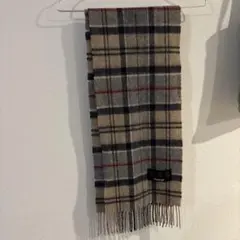Barbour チェック柄ウールマフラー