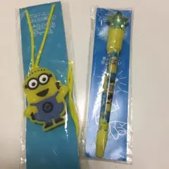 激レア新品☆ミニオン☆ピカピカチャーム&ボールペン