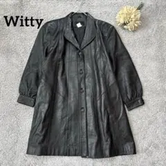 Witty ヴィンテージ 本革レザージャケット　コート　ブラック