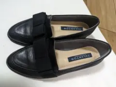 TALANTON by DIANA 【晴雨兼用】リボンローファー （黒カーフ）