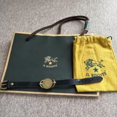 IL BISONTE 黒皮　ブレスレットのサムネイル